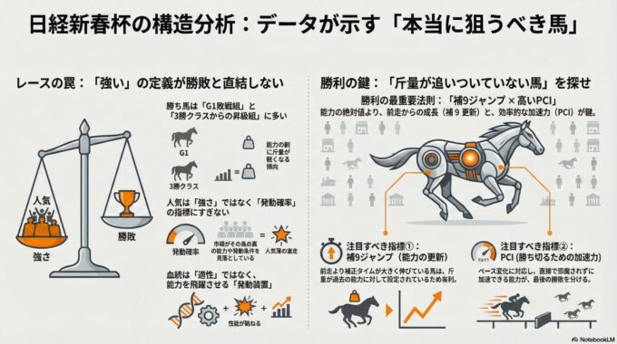 日経新春杯2025予想 ～「斤量が追いついていない馬」を探せ～
